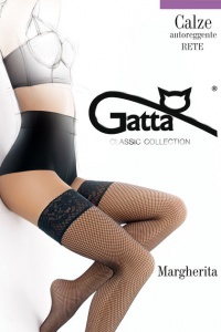 Pończochy samonośne Gatta Margherita 01 Nero